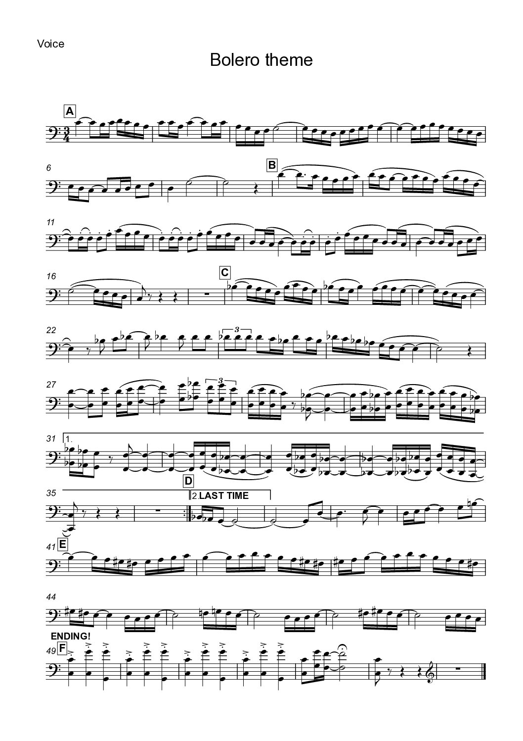 Bolero – men